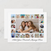 21フォトコラージュ自分のグリーティングカードを追加 (正面/裏面)