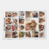 21フォトコラージュ – カスタム文字 – 白黒 キッチンタオル (横)