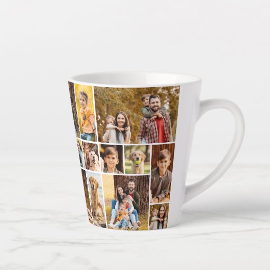 21フォトユニークコラージミニマルシンプルリスト カフェラテマグ (右)