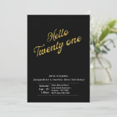 21ブラック金ゴールドモダン21歳 招待状 (スタンド正面)