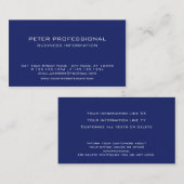 21プロフェッショナル名モダン刺ウルトラマリン 名刺 (正面/裏面)