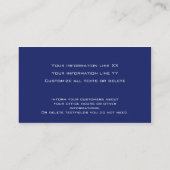 21プロフェッショナル名モダン刺ウルトラマリン 名刺 (裏面)