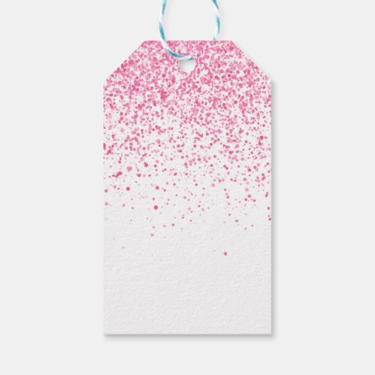 21ホットピきらめくンクグリッターありがとう ギフトタグ (裏面)