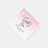 21ホットピきらめくンクグリッター誕生日 スタンダードカクテルナプキン (角)