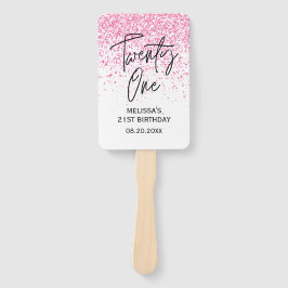 21ホットピきらめくンクグリッター誕生日 ハンドファン