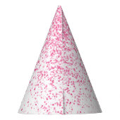 21ホットピきらめくンクグリッター誕生日 パーティーハット (裏面)