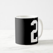 #21ホワイトナンバー21スポーツファンスタイルハロウィーンCos コーヒーマグカップ (正面右)