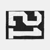 #21ホワイトナンバー21スポーツファンスタイルハロウィーンCos フリースブランケット (正面(横))