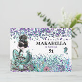 *~* 21マーメイドGLAM LUXEアンダーシーバースデーパーティー 招待状 (スタンド正面)