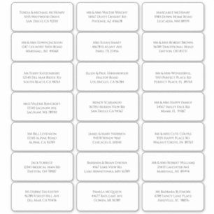 21ミニマモダンリストの個別ゲスト名 シール