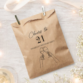 21モダンエレガント歳の誕生日パーティーにシックな応援 フェイバーバッグ