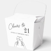 21モダンエレガント歳の誕生日パーティーにシックな応援 フェイバーボックス (正面)