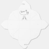 21モダンエレガント歳の誕生日パーティーにシックな応援 フェイバーボックス (見開き)