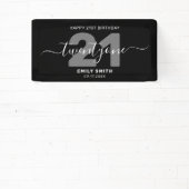 21モダンエレガント歳の誕生日 横断幕 (インサイチュ)