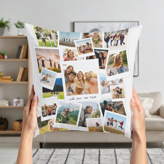 21モダン写真スクラップブックフォトコラージュ クッション