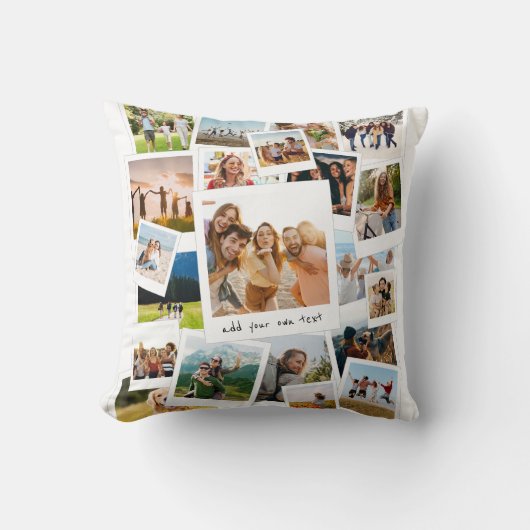 21モダン写真スクラップブックフォトコラージュ クッション (正面)