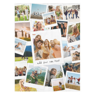 21モダン写真スクラップブックフォトコラージュ テーブルクロス