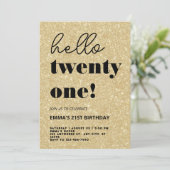 21モダン歳の誕生日 招待状 (スタンド正面)