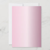 21モダン誕生日ピンクグリッタースパークル 招待状 (裏面)