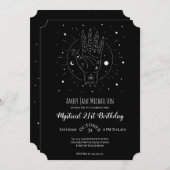 21モダン誕生日占い師登録簿魔法 招待状 (正面/裏面)