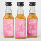 21リーガルおよびピ独身のンクカスタムミニ リキュールボトルラベル (ボトル)