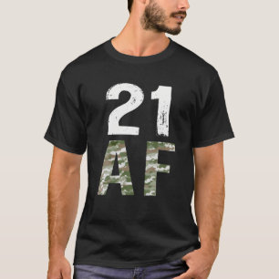 21リーガルAF 21歳の誕生日軍隊 Tシャツ