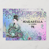 *~* 21ルクスレインボーマーメイドバースデーパーティー 招待状 (正面/裏面)