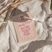 21レトロ手弓絵を描波状フレーム誕生日 招待状