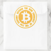 21世紀の新しい通貨をビットコイン ラウンドシール (バッグ)