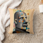 21世紀モアイ – ケン・ゲージ・ティキ・アート クッション (ブランケット)