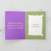 21今日の追加フォトエイジ名パープル誕生日 カード (内部)