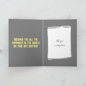 21今日は彼の灰色の黄色の誕生日の写真を追加 カード (内部)