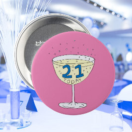 21今日ピンバッジ21歳の誕生日パーティー 缶バッジ