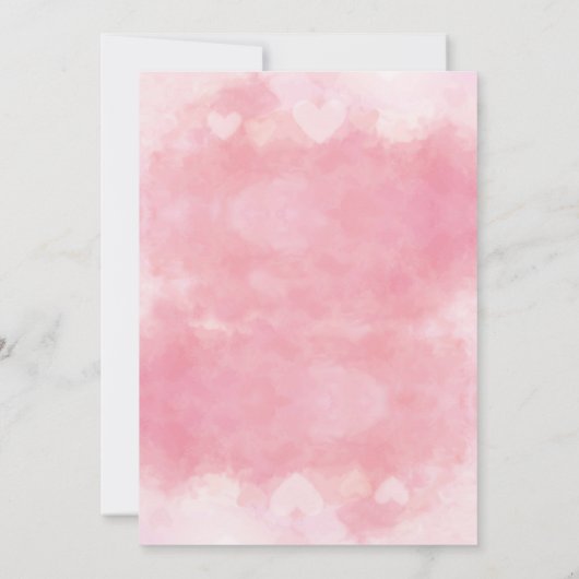 21件と法定ピンクの招待状 招待状 (裏面)