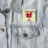 21個のTシャツおよびギフトを祝うカクテル 缶バッジ (インサイチュ)