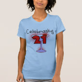 21個のTシャツおよびギフトを祝うカクテル Tシャツ (正面)