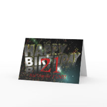 21及びおもしろい誕生日カード
