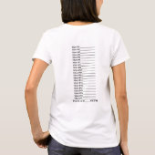 21及びのどが渇いた Tシャツ (裏面)