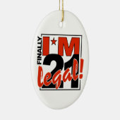 21及び法的オーナメントは、カスタマイズ セラミックオーナメント (右)