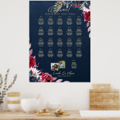 21台の座席表の写真の歓迎の名結婚前 ポスター (キッチン)