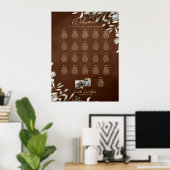 21台の座席表の写真の歓迎の名結婚前 ポスター (ホームオフィス)