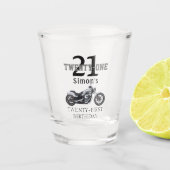 21号バイクパーティーサプライズ誕生日21 ショットグラス (正面)
