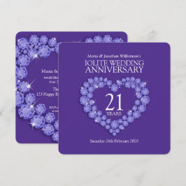 21周年イオライト結婚記念日パーティー招待状 招待状