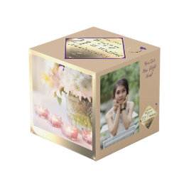 21周年結婚記念ブラスキューブ フォトキューブ