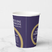 21周年記念アイオ結婚ライトおもしろい事実パープル 紙コップ (右)