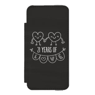 21周年記念ギフトチョークハート iPhone SE/5/5sウォレットケース