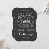 21周年記念ギフト チョークハート カード (正面/裏面インサイチュ)