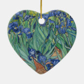 21周年記念結婚ブルーアイリス花 セラミックオーナメント (裏面)