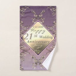 21周年記念結婚真鍮とアイオライトタオル バスタオルセット