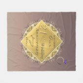 21周年記念結婚真鍮とアイオライトフリース フリースブランケット (正面(横))